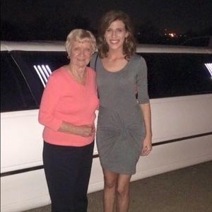 Comfy gray knot dress